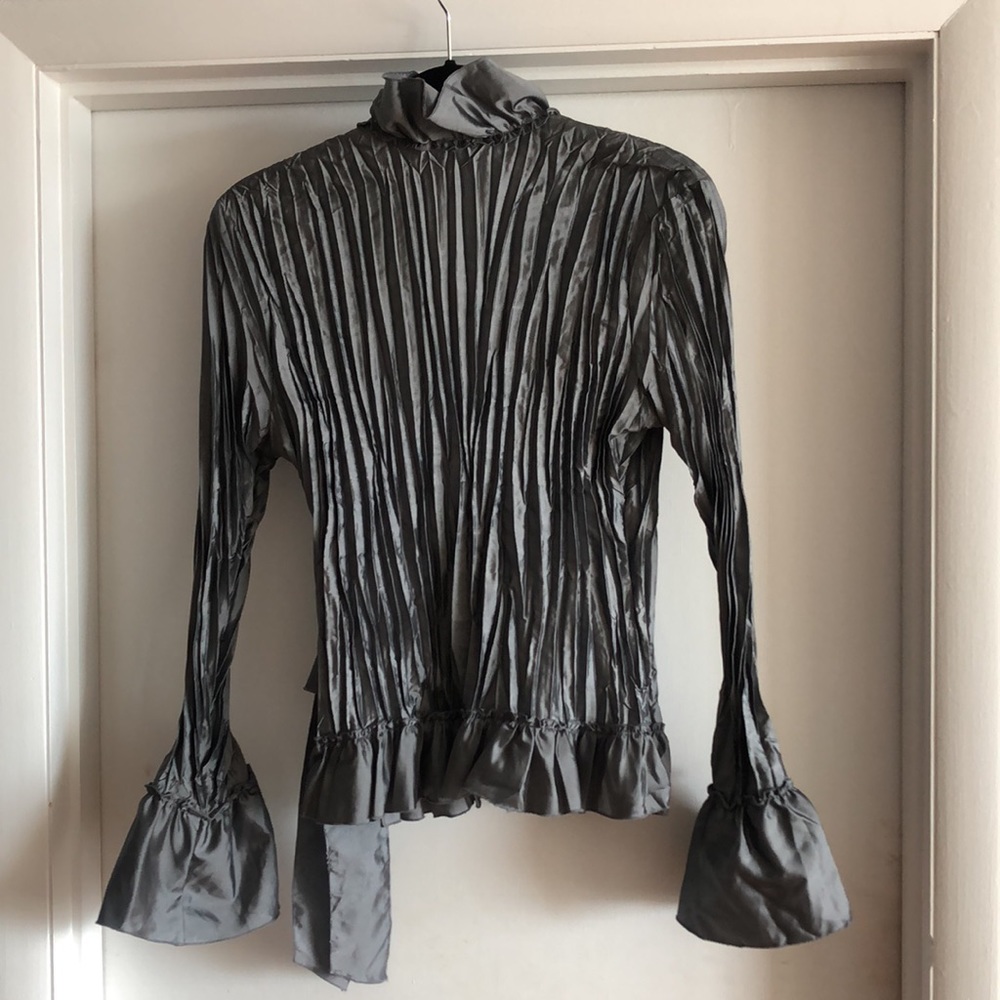 Allison Tailor Ruffled Wrap Top - Picture 5 of 12